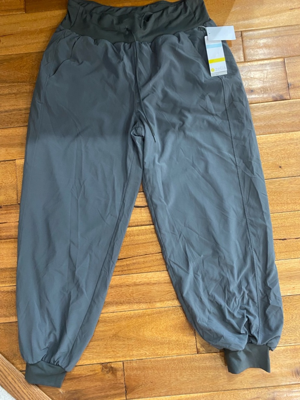 Zella Gray Track Joggers with Elastic Cuffs